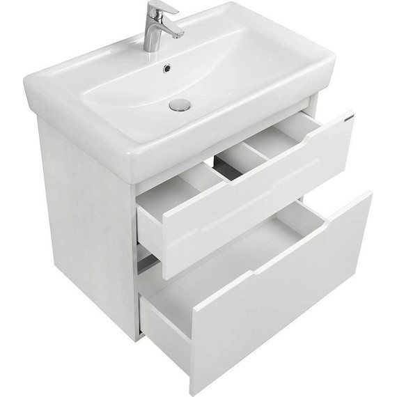 Тумба напольная с раковиной Акватон Дакота 80 см 1A2029K0DAAY0, белый/выбеленное дерево - 4 Тумба напольная с раковиной Акватон Дакота 80 см 1A2029K0DAAY0, белый/выбеленное дерево фото 4