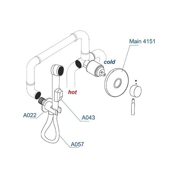Набор для гигиенического душа WasserKraft Main A04157 (шланг 120 см) - 3 Набор для гигиенического душа WasserKraft Main A04157 (шланг 120 см) фото 3