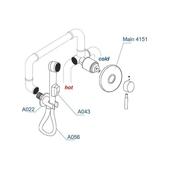 Набор для гигиенического душа WasserKraft Main A04156 (шланг 100 см) - 3 Набор для гигиенического душа WasserKraft Main A04156 (шланг 100 см) фото 3
