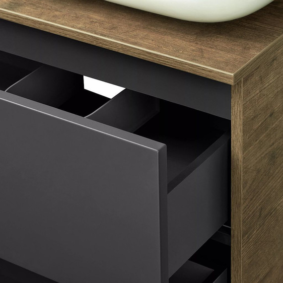 Тумба подвесная со столешницей Акватон Терра 85 см 1A247201TEKA0, дуб кантри/антрацит - 6 Тумба подвесная со столешницей Акватон Терра 85 см 1A247201TEKA0, дуб кантри/антрацит фото 6