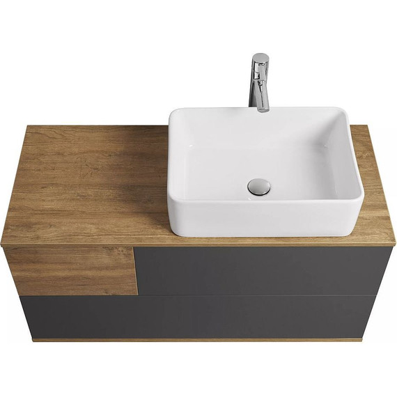 Тумба подвесная со столешницей Акватон Терра 105 см 1A246901TEKA0, дуб кантри/антрацит - 6 Тумба подвесная со столешницей Акватон Терра 105 см 1A246901TEKA0, дуб кантри/антрацит фото 6