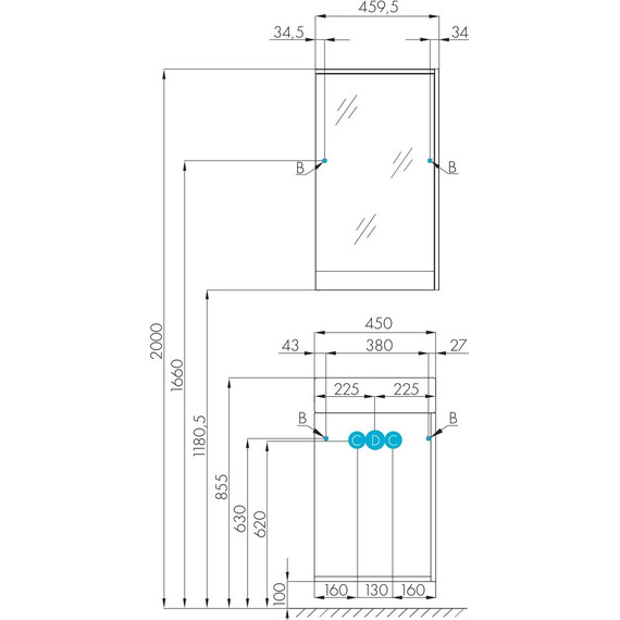 Зеркало-шкаф Акватон Эмма 46 см 1A221802EAD80, дуб наварра/белый фото 9