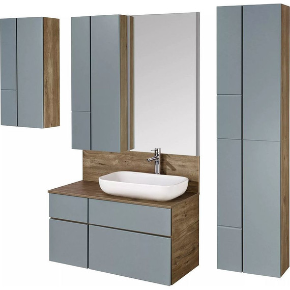 Шкаф подвесной Акватон Мишель 43 см 1A243903MIX30, фьорд/дуб рустикальный фото 7