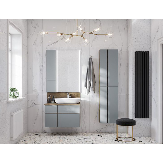 Шкаф подвесной Акватон Мишель 43 см 1A243903MIX30, фьорд/дуб рустикальный фото 8