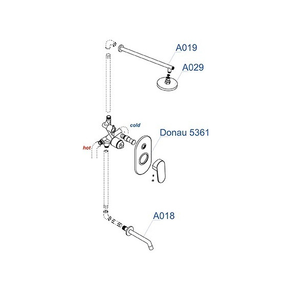 Душевая система для ванны WasserKraft A13029 - 6 Душевая система для ванны WasserKraft A13029 фото 6