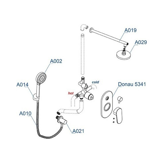 Душевая система для душа WasserKraft A14229 фото 8