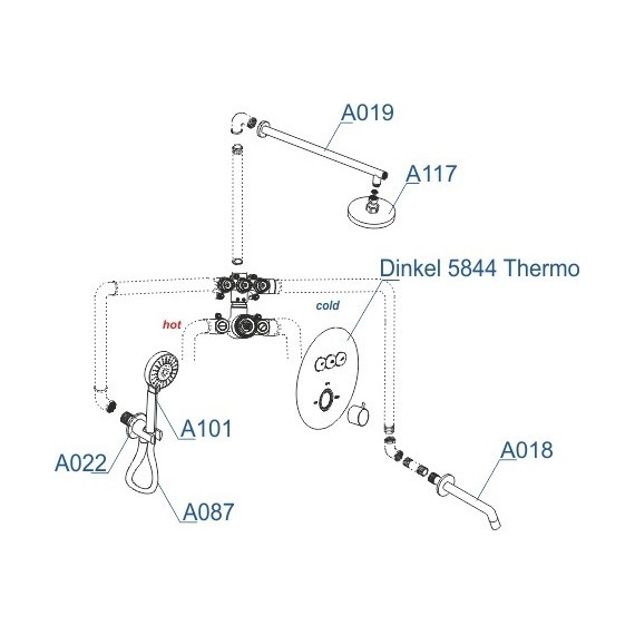 Душевая система для ванны с термостатом WasserKraft A175817 Thermo - 7 Душевая система для ванны с термостатом WasserKraft A175817 Thermo фото 7