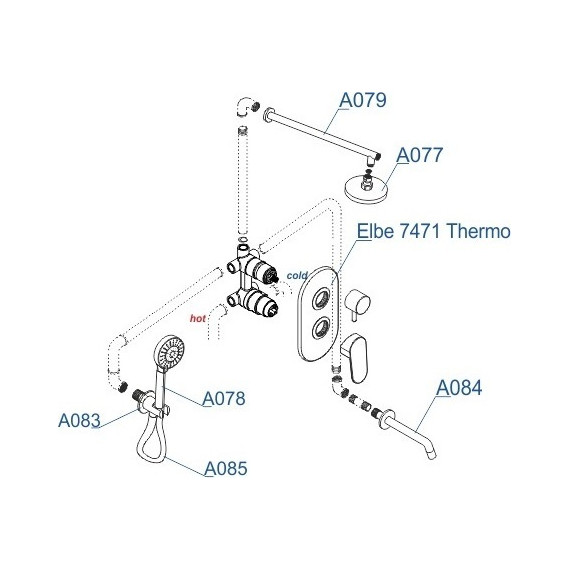 Душевая система для ванны WasserKraft A177471, черный - 7 Душевая система для ванны WasserKraft A177471, черный фото 7