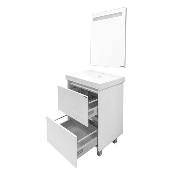 Тумба напольная с раковиной Comforty Дублин 60 см, белый фото 6