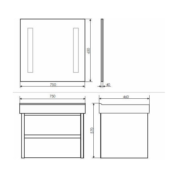 Тумба подвесная с раковиной Comforty Дублин 75 см, белый - 8 Тумба подвесная с раковиной Comforty Дублин 75 см, белый фото 8