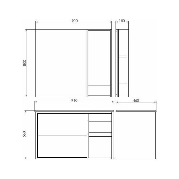 Тумба подвесная с раковиной Comforty Гамбург 90 см, дуб сонома - 12 Тумба подвесная с раковиной Comforty Гамбург 90 см, дуб сонома фото 12