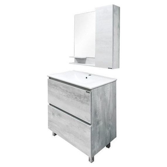 Тумба напольная с раковиной Comforty Верона 75 см, дуб белый - 7 Тумба напольная с раковиной Comforty Верона 75 см, дуб белый фото 7