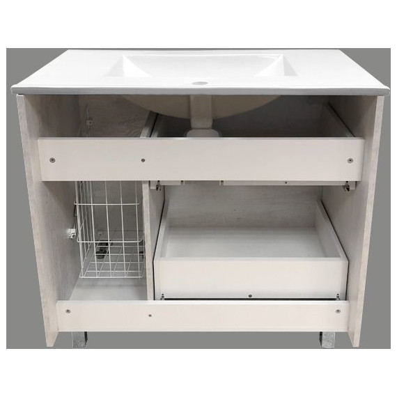 Тумба напольная с раковиной Comforty Верона 90 см, дуб белый - 12 Тумба напольная с раковиной Comforty Верона 90 см, дуб белый фото 12