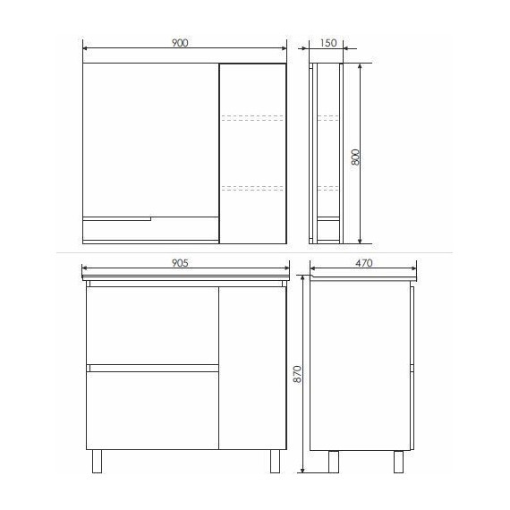 Тумба напольная с раковиной Comforty Верона 90 см, дуб белый - 13 Тумба напольная с раковиной Comforty Верона 90 см, дуб белый фото 13