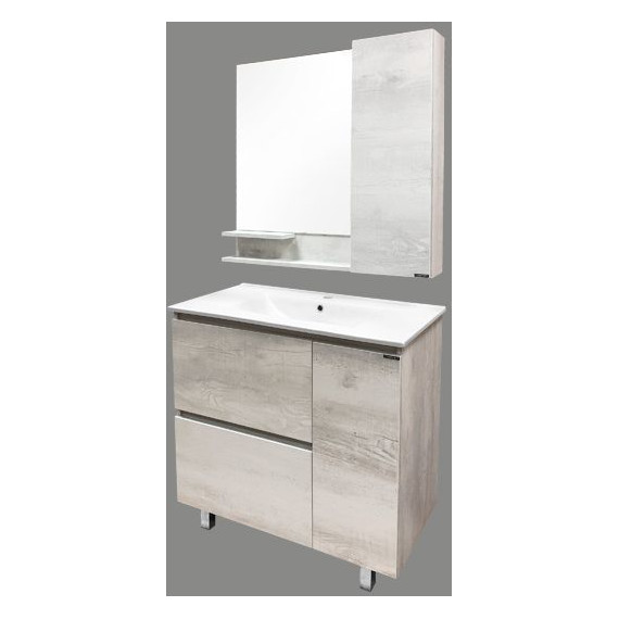 Тумба напольная с раковиной Comforty Верона 90 см, дуб белый - 8 Тумба напольная с раковиной Comforty Верона 90 см, дуб белый фото 8