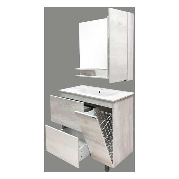 Тумба напольная с раковиной Comforty Верона 90 см, дуб белый - 9 Тумба напольная с раковиной Comforty Верона 90 см, дуб белый фото 9