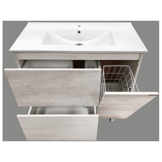 Тумба напольная с раковиной Comforty Верона 90 см, дуб белый - 10 Тумба напольная с раковиной Comforty Верона 90 см, дуб белый фото 10