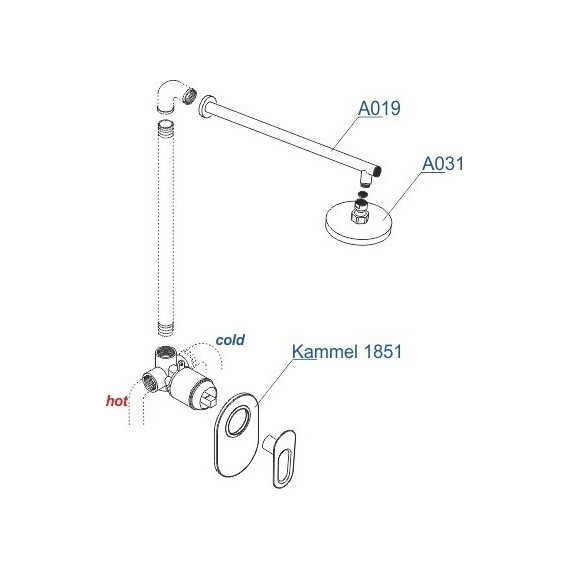 Душевая система для душа WasserKraft Kammel А12831 - 4 Душевая система для душа WasserKraft Kammel А12831 фото 4