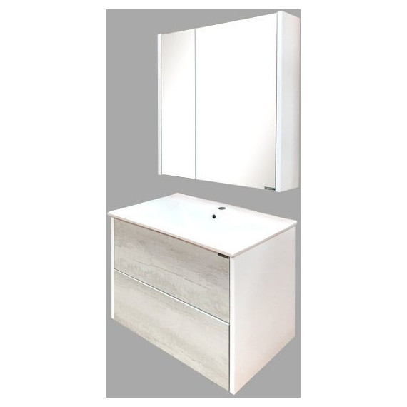 Тумба подвесная с раковиной Comforty Женева 75 см, дуб белый - 7 Тумба подвесная с раковиной Comforty Женева 75 см, дуб белый фото 7