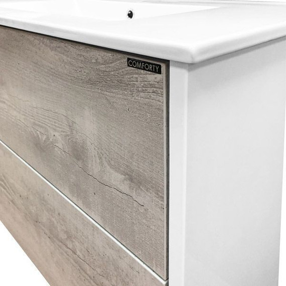 Тумба подвесная с раковиной Comforty Женева 90 см, дуб белый - 11 Тумба подвесная с раковиной Comforty Женева 90 см, дуб белый фото 11