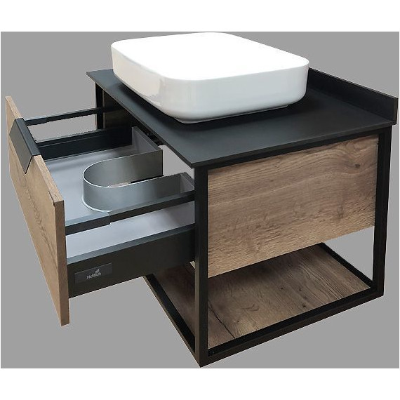 Тумба подвесная с раковиной Comforty Кёльн 75 см, дуб тёмный - 12 Тумба подвесная с раковиной Comforty Кёльн 75 см, дуб тёмный фото 12