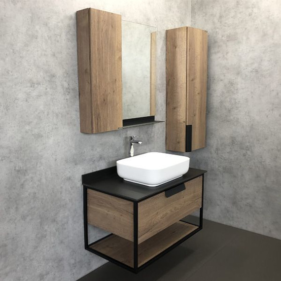 Тумба подвесная с раковиной Comforty Кёльн 90 см, дуб тёмный - 7 Тумба подвесная с раковиной Comforty Кёльн 90 см, дуб тёмный фото 7