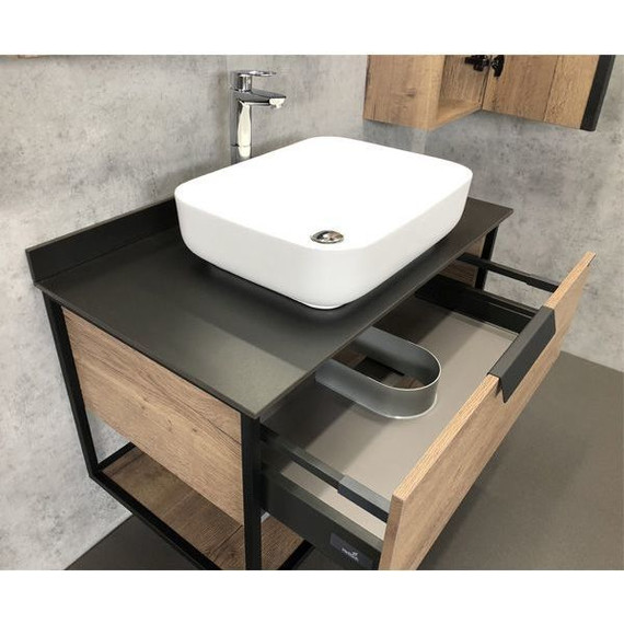 Тумба подвесная с раковиной Comforty Кёльн 90 см, дуб тёмный - 10 Тумба подвесная с раковиной Comforty Кёльн 90 см, дуб тёмный фото 10