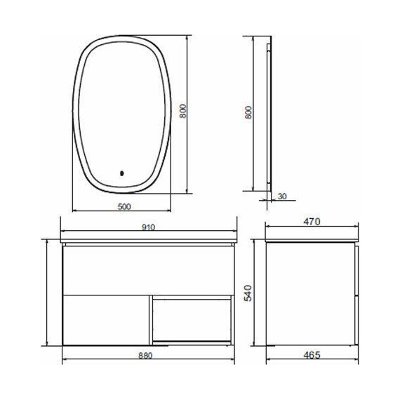 Тумба подвесная с раковиной Comforty Мальме 90 см, дуб дымчатый фото 12
