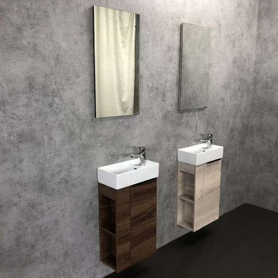 Тумба подвесная с раковиной Comforty Матэ 40 см, дуб тёмно-коричневый - 9 Тумба подвесная с раковиной Comforty Матэ 40 см, дуб тёмно-коричневый фото 9