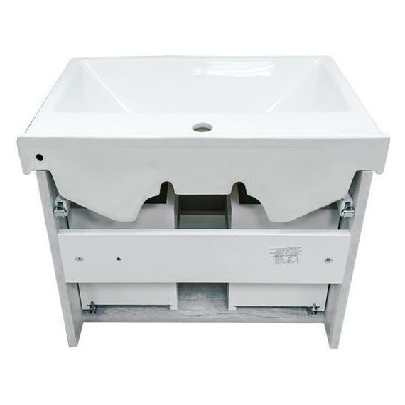 Тумба подвесная с раковиной Comforty Никосия 60П 60 см, дуб белый - 8 Тумба подвесная с раковиной Comforty Никосия 60П 60 см, дуб белый фото 8