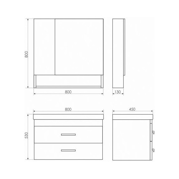 Тумба подвесная с раковиной Comforty Никосия 80П 80 см, дуб белый - 9 Тумба подвесная с раковиной Comforty Никосия 80П 80 см, дуб белый фото 9