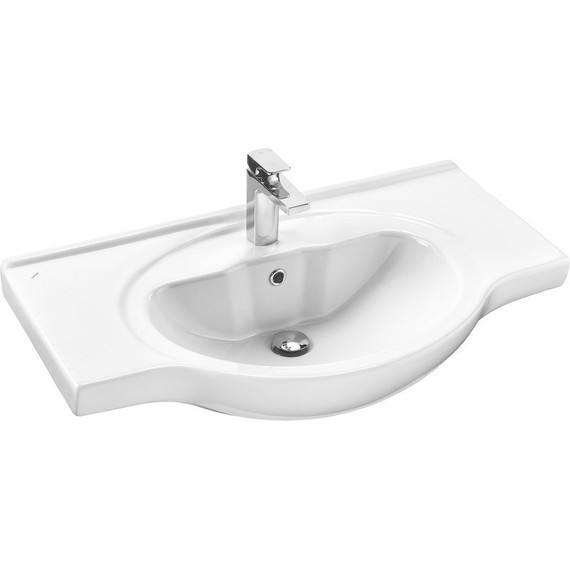 Тумба напольная с раковиной Comforty Сочи 85 см, белый фото 4