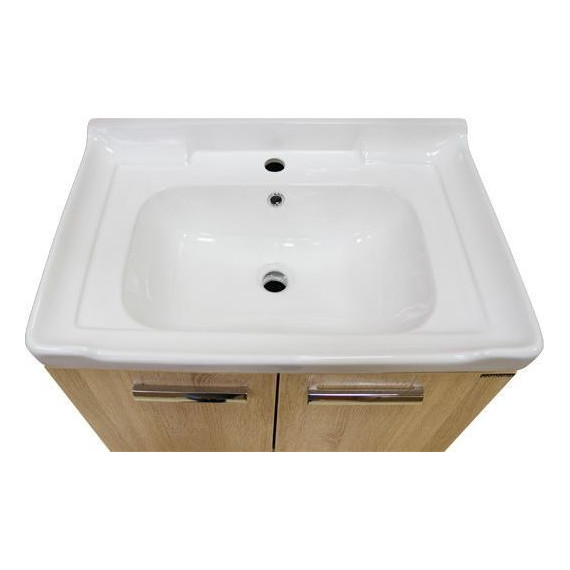 Тумба подвесная с раковиной Comforty Рига 70 см, дуб сонома фото 8