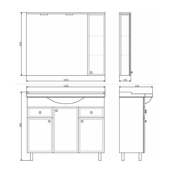 Тумба напольная с раковиной Comforty Сочи 100 см, белый - 12 Тумба напольная с раковиной Comforty Сочи 100 см, белый фото 12