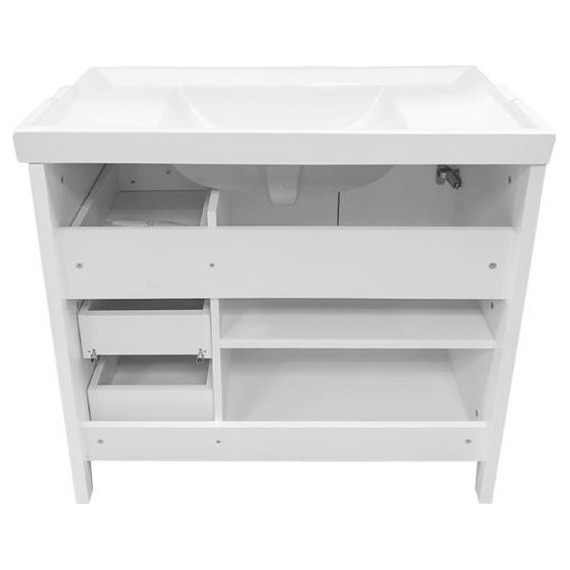 Тумба напольная с раковиной Comforty Тбилиси 90 см, белый фото 9