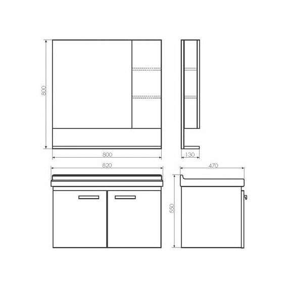 Тумба подвесная с раковиной Comforty Рига 80 см, дуб сонома фото 10