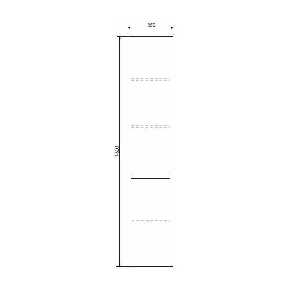 Пенал подвесной Comforty Бремен 35 см, дуб белый фото 8