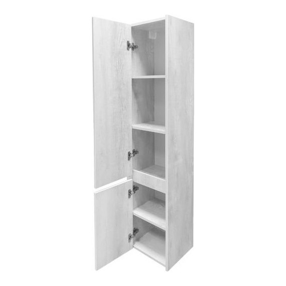 Пенал подвесной Comforty Бремен 35 см, дуб белый фото 5