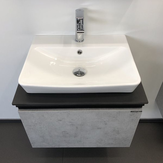 Тумба подвесная с раковиной Comforty Эдинбург 60 см (раковина 9055RA-50), бетон светлый - 7 Тумба подвесная с раковиной Comforty Эдинбург 60 см (раковина 9055RA-50), бетон светлый фото 7