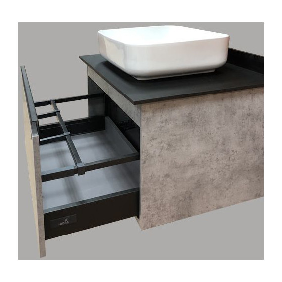 Тумба подвесная с раковиной Comforty Эдинбург 75 см, бетон светлый - 7 Тумба подвесная с раковиной Comforty Эдинбург 75 см, бетон светлый фото 7