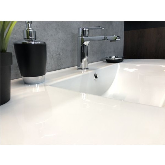 Тумба подвесная с раковиной Comforty Франкфурт 90 см (раковина Quadro 90), дуб шоколадно-коричневый - 10 Тумба подвесная с раковиной Comforty Франкфурт 90 см (раковина Quadro 90), дуб шоколадно-коричневый фото 10