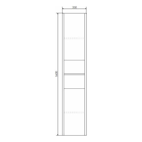 Пенал подвесной Comforty Женева 35 см, дуб белый - 13 Пенал подвесной Comforty Женева 35 см, дуб белый фото 13