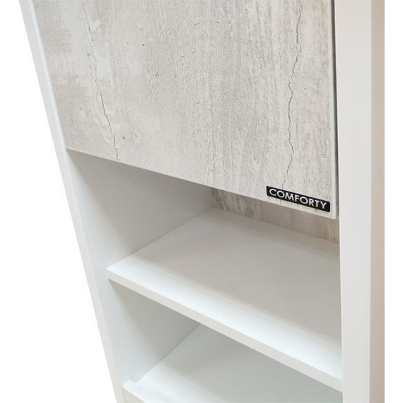 Пенал подвесной Comforty Женева 35 см, дуб белый - 8 Пенал подвесной Comforty Женева 35 см, дуб белый фото 8