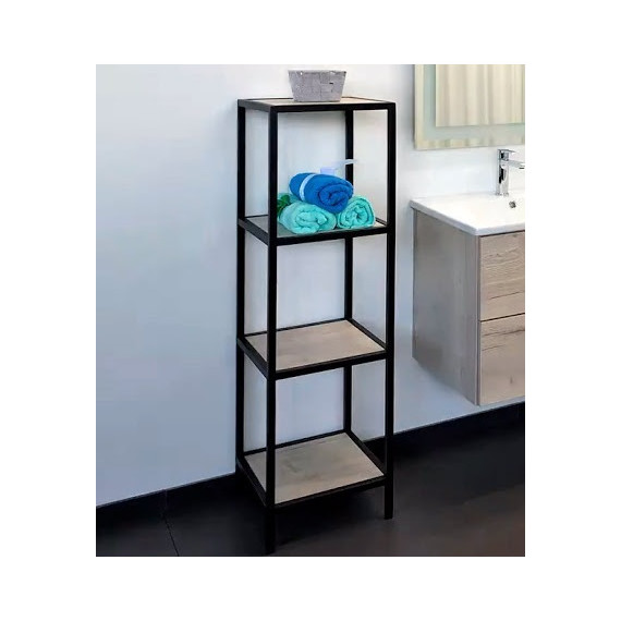 Стеллаж напольный Comforty Мальме 40 см, дуб дымчатый фото 