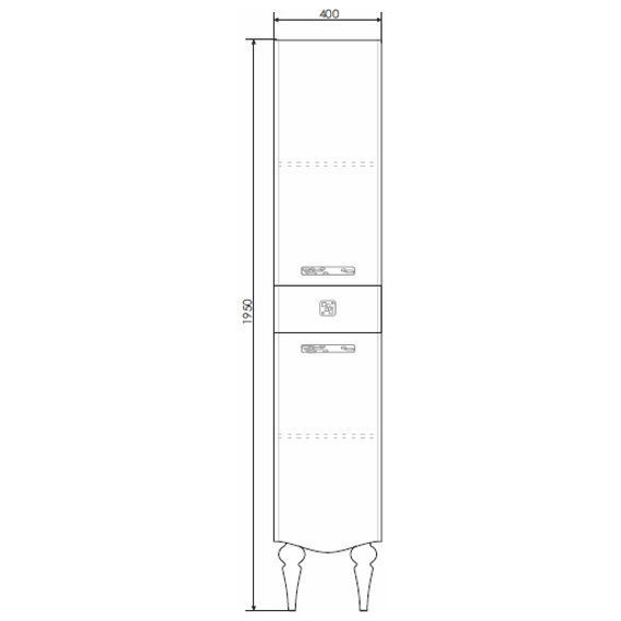 Пенал напольный Comforty Монако 40 см R, белый фото 9