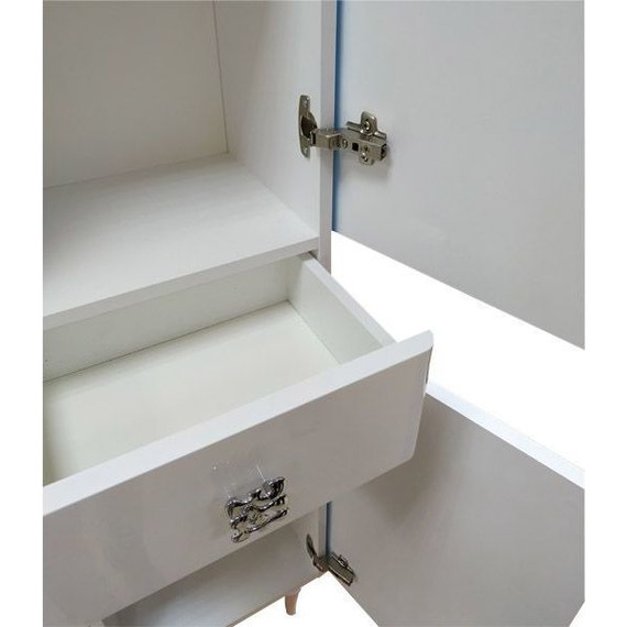 Пенал напольный Comforty Монако 40 см R, белый фото 3