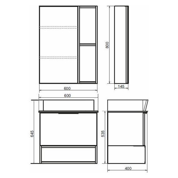 Тумба подвесная с раковиной Comforty Штутгарт 60 см (раковина 9055RA-50), дуб тёмно-коричневый фото 12