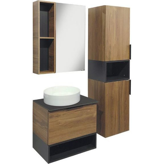 Тумба подвесная с раковиной Comforty Штутгарт 60 см (раковина 9111), дуб тёмно-коричневый - 7 Тумба подвесная с раковиной Comforty Штутгарт 60 см (раковина 9111), дуб тёмно-коричневый фото 7