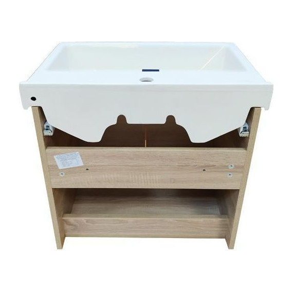 Тумба подвесная с раковиной Comforty Тромсе 60 см, дуб сонома - 10 Тумба подвесная с раковиной Comforty Тромсе 60 см, дуб сонома фото 10