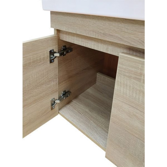 Тумба подвесная с раковиной Comforty Тромсе 60 см, дуб сонома - 11 Тумба подвесная с раковиной Comforty Тромсе 60 см, дуб сонома фото 11